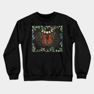 Mystic Botanical Butterfly Scene 5 Crewneck Sweatshirt